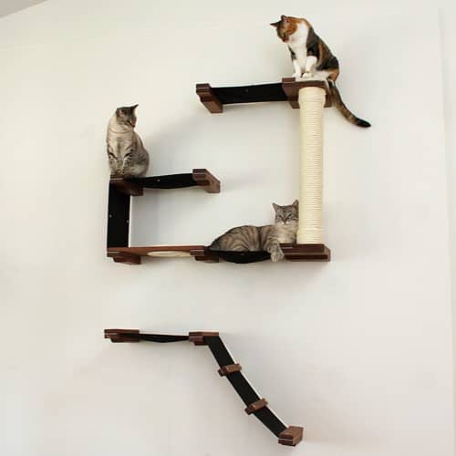 Best Cat Trees Above $200 - CatastrophiCreations Cat Mod Deluxe Fort Handcrafted Wall Mounted Cat Tree