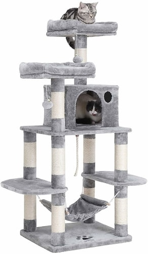 Best Cat Trees For Multiple Cats - SONGMICS Cat Tree Condo With Scratching Post