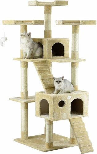 Best Cat Trees For Multiple Cats - Go Pet Club 72 Inch Cat Tree